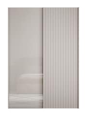 Wiemann Pebble Grey Daytona Glass Wardrobe - Image 3 of 4