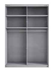 Wiemann Pebble Grey Daytona Glass Wardrobe - Image 4 of 4