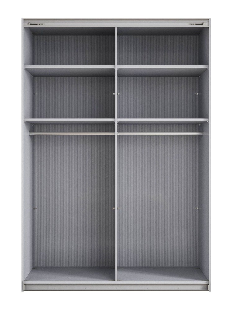 Wiemann Pebble Grey Daytona Glass Wardrobe - Image 4 of 4