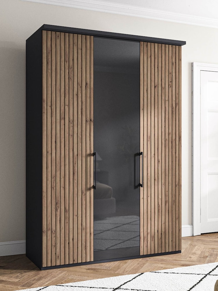 Wiemann Graphite Daytona Glass Wardrobe - Image 1 of 4