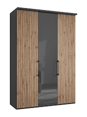 Wiemann Graphite Daytona Glass Wardrobe - Image 2 of 4