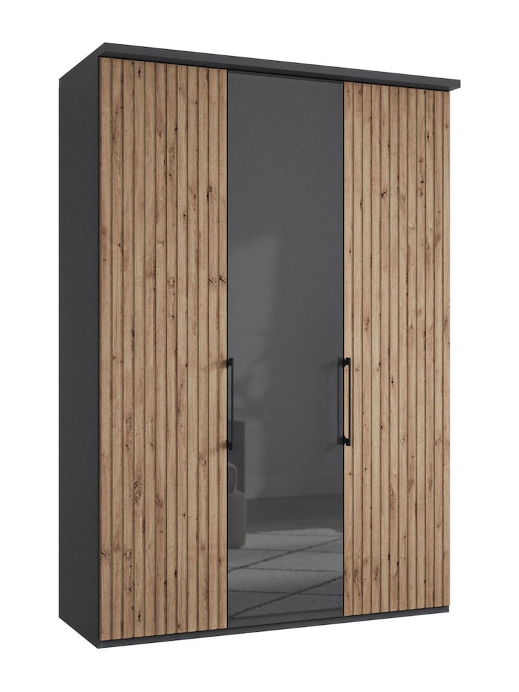 Wiemann Graphite Daytona Glass Wardrobe - Image 2 of 4