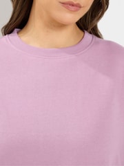 Қызғылт - Yours Curve Crew Neck Sweatshirt & Wide Leg Joggers - 6суретінің 3 суреті