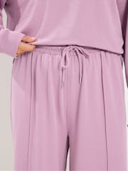 Қызғылт - Yours Curve Crew Neck Sweatshirt & Wide Leg Joggers - 6суретінің 4 суреті