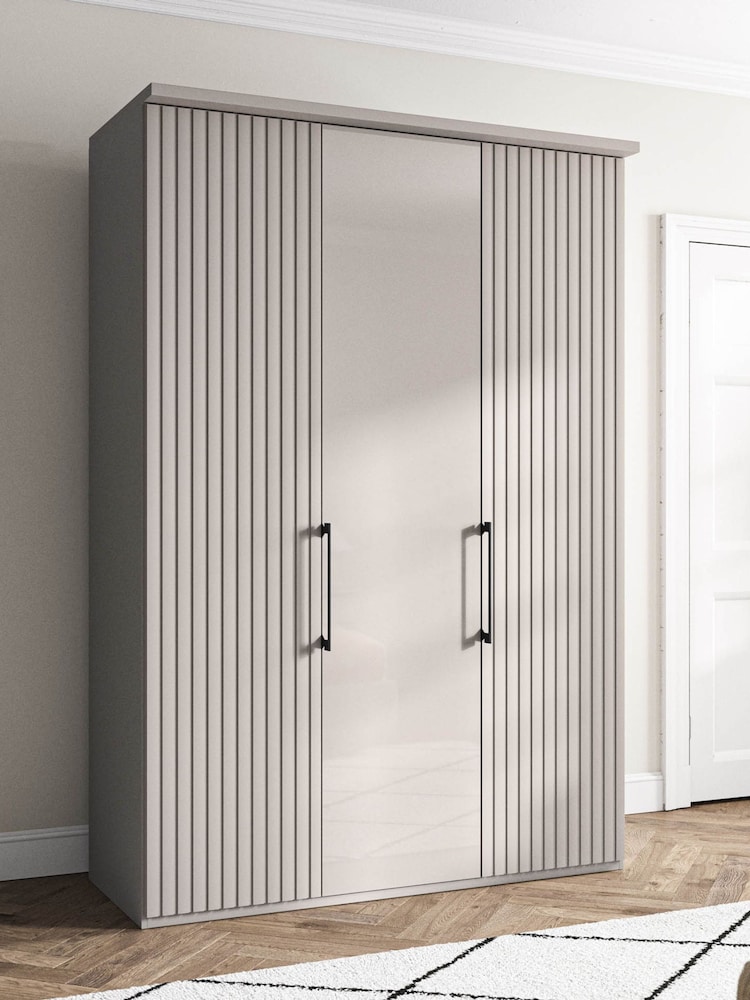 Wiemann Pebble grey Daytona Glass Wardrobe - Image 1 of 4