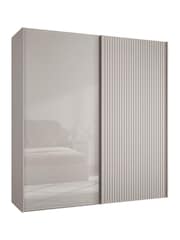 Wiemann Pebble grey Daytona Glass Wardrobe - Image 2 of 4