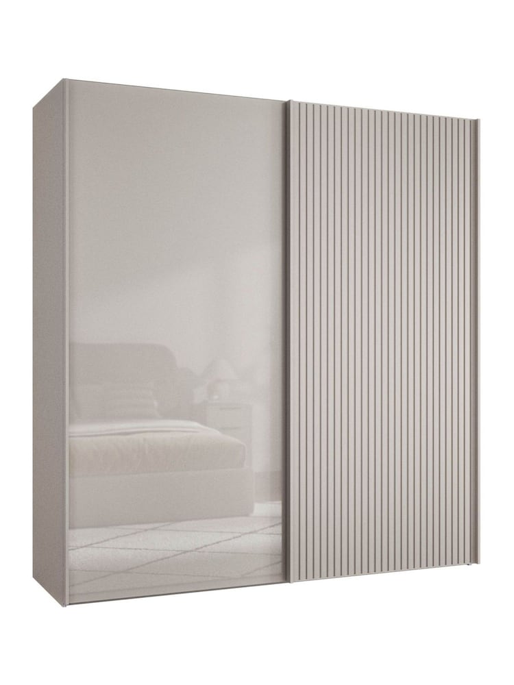 Wiemann Pebble grey Daytona Glass Wardrobe - Image 2 of 4