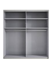 Wiemann Pebble grey Daytona Glass Wardrobe - Image 4 of 4