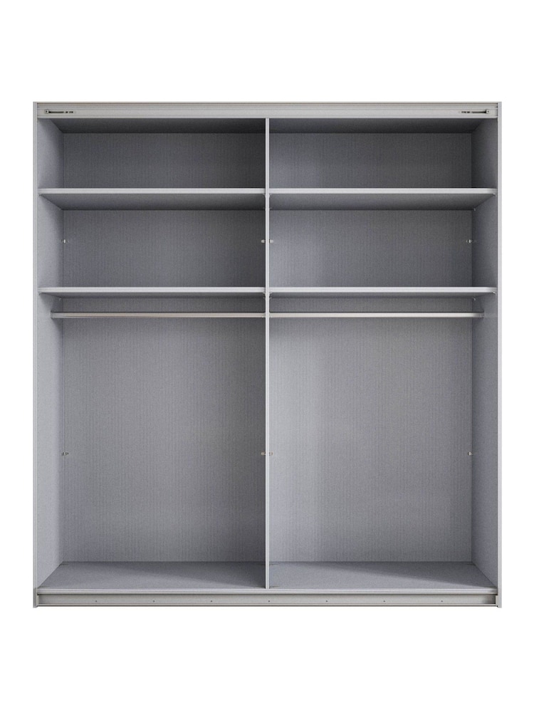 Wiemann Pebble grey Daytona Glass Wardrobe - Image 4 of 4