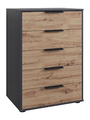 Wiemann Graphite Natural Daytona Matt 5 Drawer Chest - Image 3 of 3