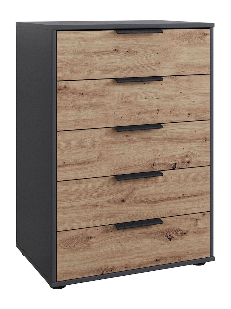 Wiemann Graphite Natural Daytona Matt 5 Drawer Chest - Image 3 of 3