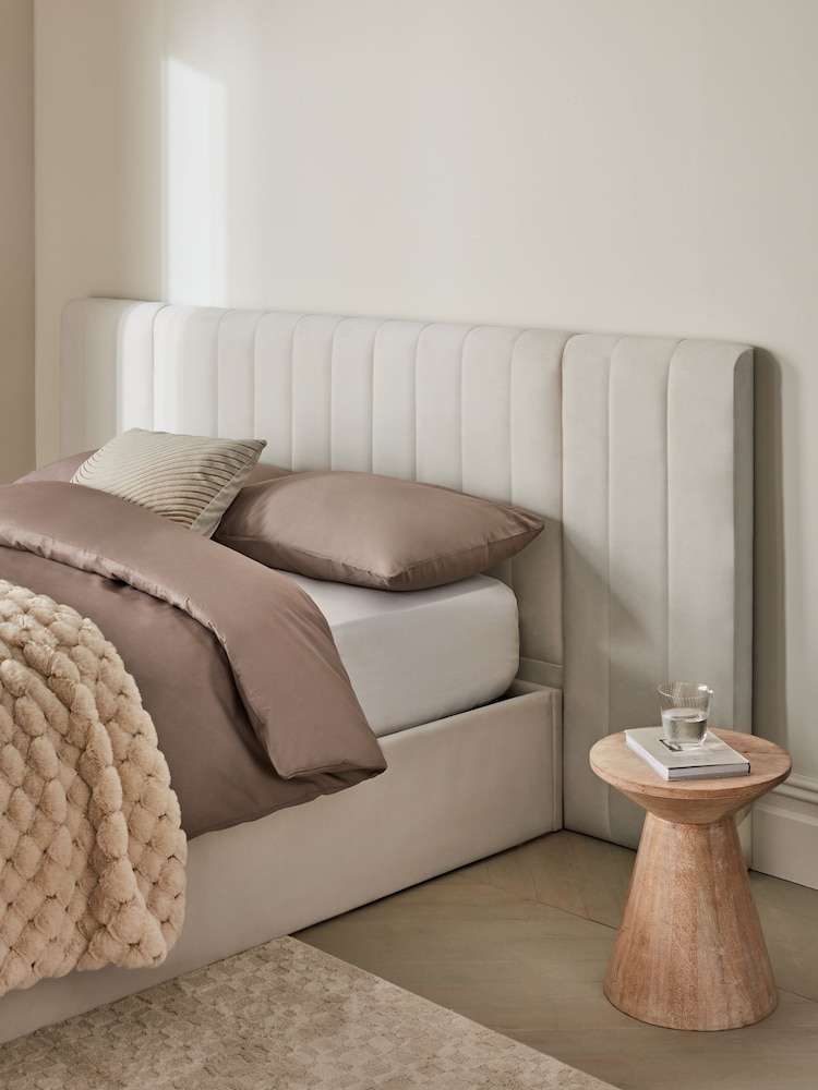 Soft Velvet Natural Oyster Mayfair Upholstered Headboard - Image 1 of 8