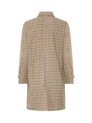 PixieGirl Petite Brown Checked Midi Car Coat - Image 6 of 6