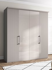 Wiemann Pebble grey Daytona Glass Wardrobe - Image 1 of 4