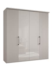 Wiemann Pebble grey Daytona Glass Wardrobe - Image 2 of 4