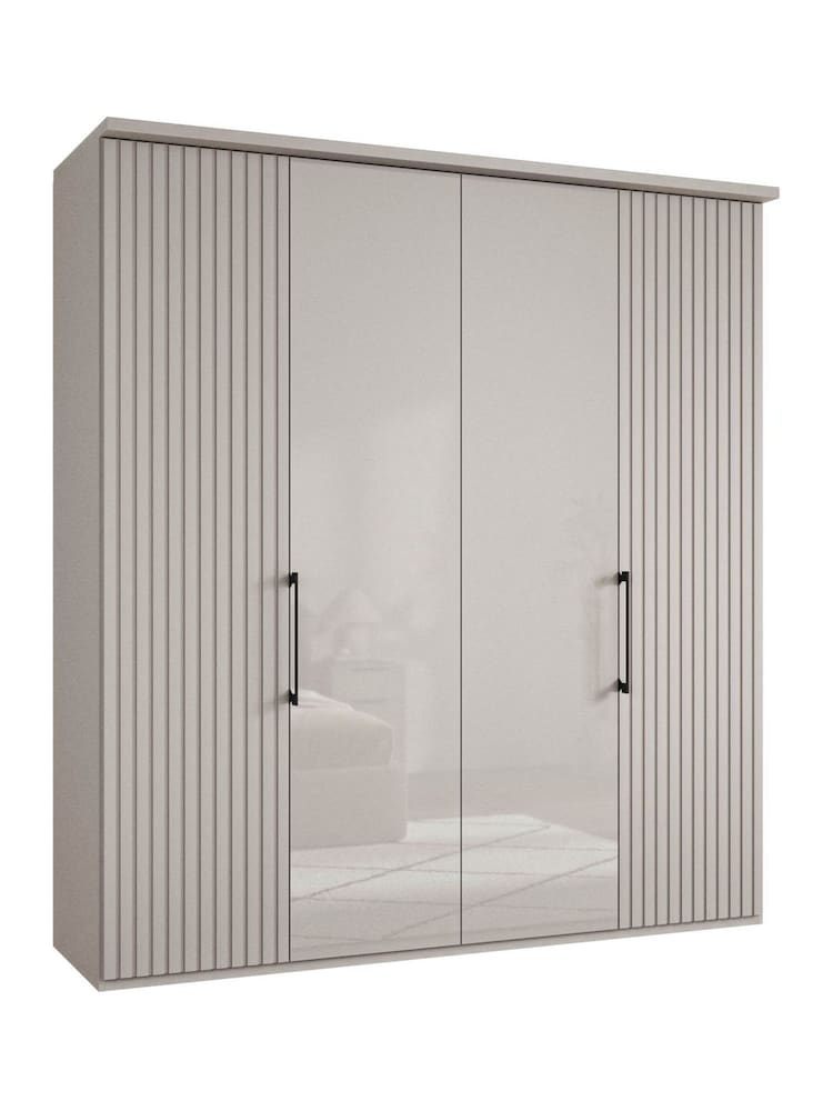 Wiemann Pebble grey Daytona Glass Wardrobe - Image 2 of 4