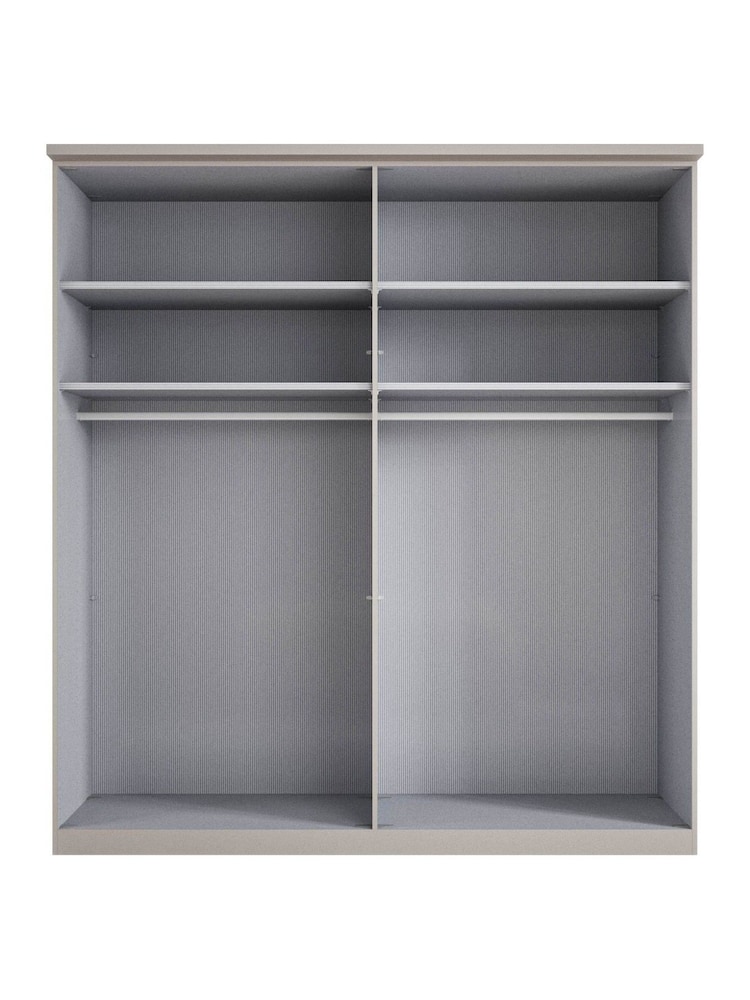 Wiemann Pebble grey Daytona Glass Wardrobe - Image 4 of 4