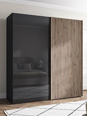 Wiemann Graphite Daytona Glass Wardrobe - Image 1 of 4