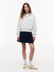 Tommy Jeans Grey Boxy Sueded Terry Zip-Thru Hoodie - Image 3 of 5