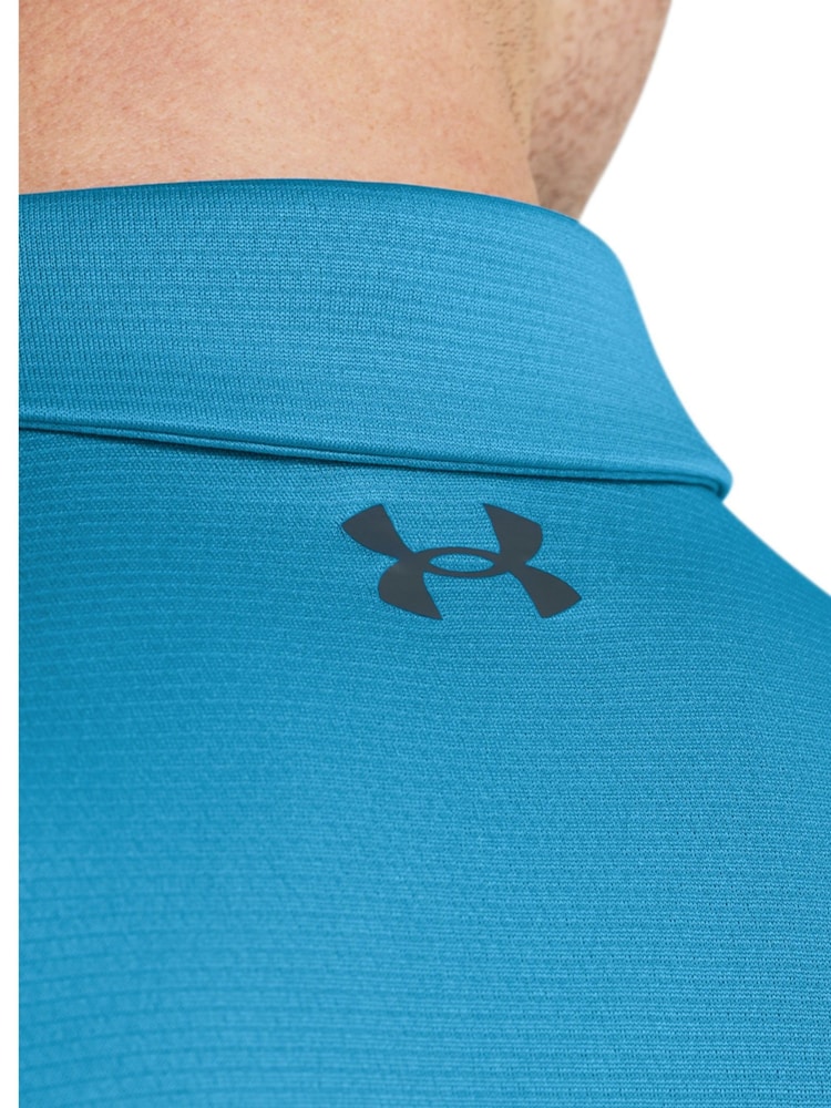 Under Armour Coral/Red Golf Tech Polo Shirt - Image 3 of 4