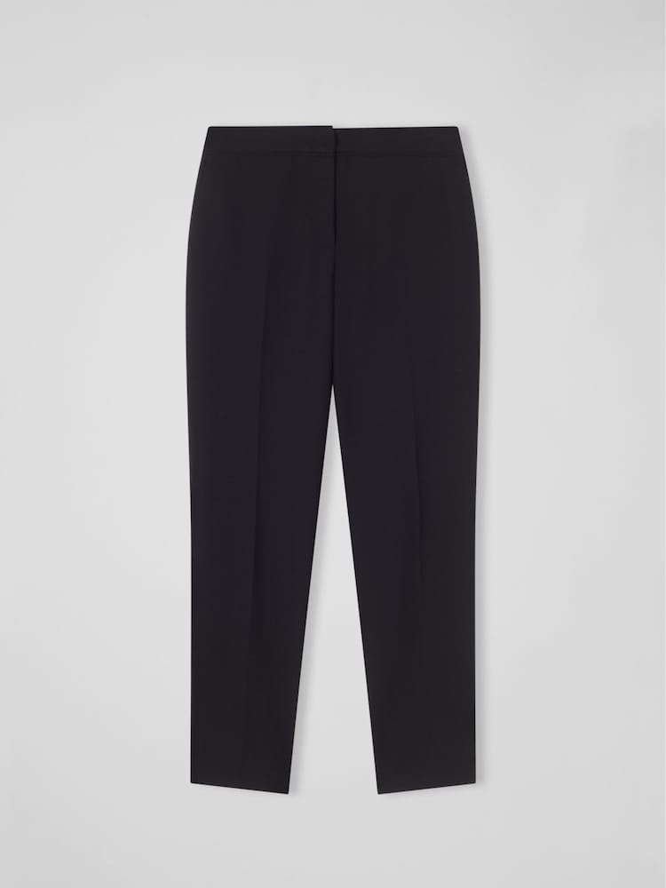 LK Bennett Black Slim Cut Crepe Wiley Trousers - Image 5 of 5