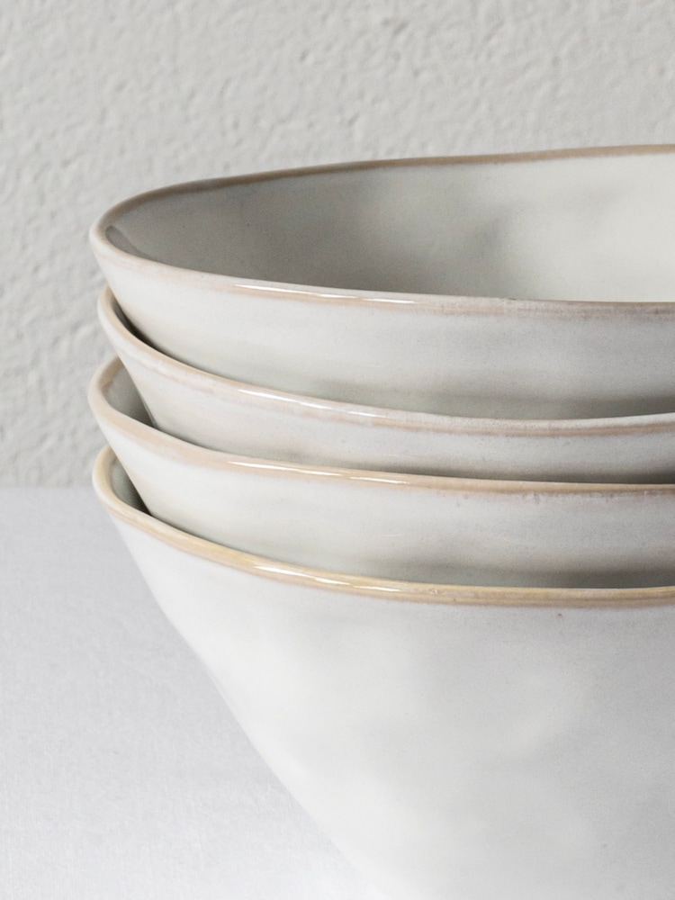 Dutch Rose Set of 4 White Bowls 14cm Gift Boxed - Image 2 of 4