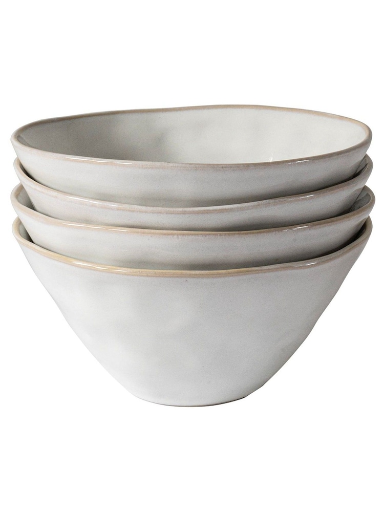 Dutch Rose Set of 4 White Bowls 14cm Gift Boxed - Image 4 of 4