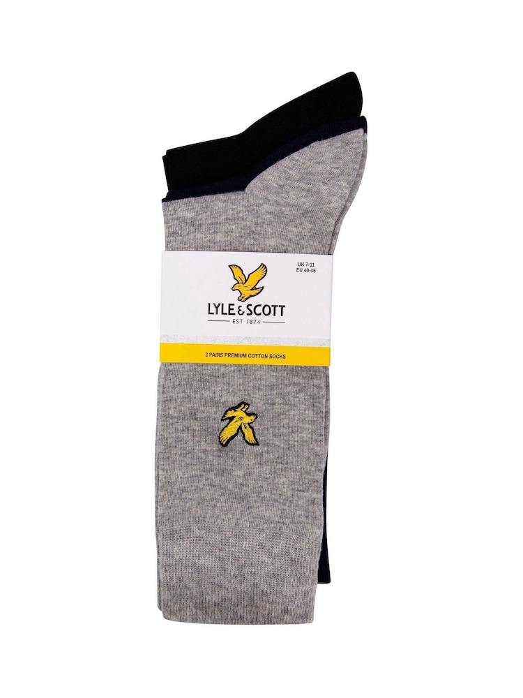 Multi Lyle & Scott Socks 3 Pack - Image 5 of 5