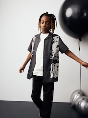 Black Dragon Short Sleeve Printed Shirt (3-16yrs) - Image 1 of 8