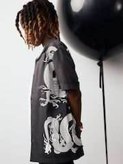 Black Dragon Short Sleeve Printed Shirt (3-16yrs) - Image 2 of 8