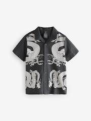 Black Dragon Short Sleeve Printed Shirt (3-16yrs) - Image 5 of 8