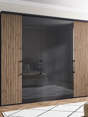 Wiemann Graphite Daytona Glass Wardrobe - Image 1 of 4
