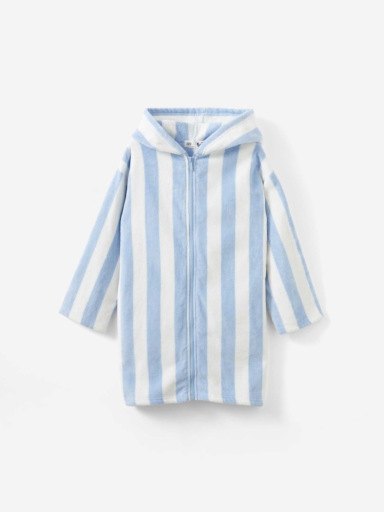 Cotton On Blue Kids Zip Thru Hooded Towel - Image 1 of 3 Cotton On Blue Kids Zip Thru Hooded Towel - Image 1 of 3