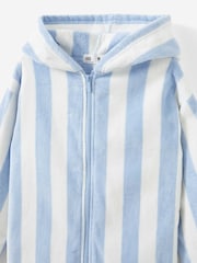Cotton On Blue Kids Zip Thru Hooded Towel - Image 3 of 3