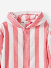 Cotton On Pink Kids Zip Thru Hooded Towel - Image 3 of 3