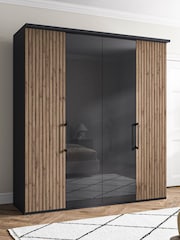 Wiemann Graphite Daytona Glass Wardrobe - Image 1 of 4