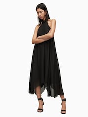 AllSaints Black Alaya Dress - Image 1 of 7