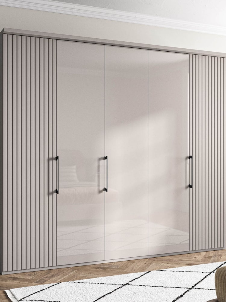 Wiemann Pebble Grey Daytona Glass Wardrobe - Image 1 of 4 Wiemann Pebble Grey Daytona Glass Wardrobe - Image 1 of 4