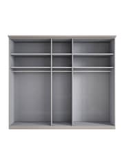 Wiemann Pebble Grey Daytona Glass Wardrobe - Image 4 of 4