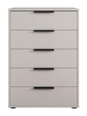 Wiemann Pebble Grey Daytona Matt 5 Drawer Chest - Image 2 of 3
