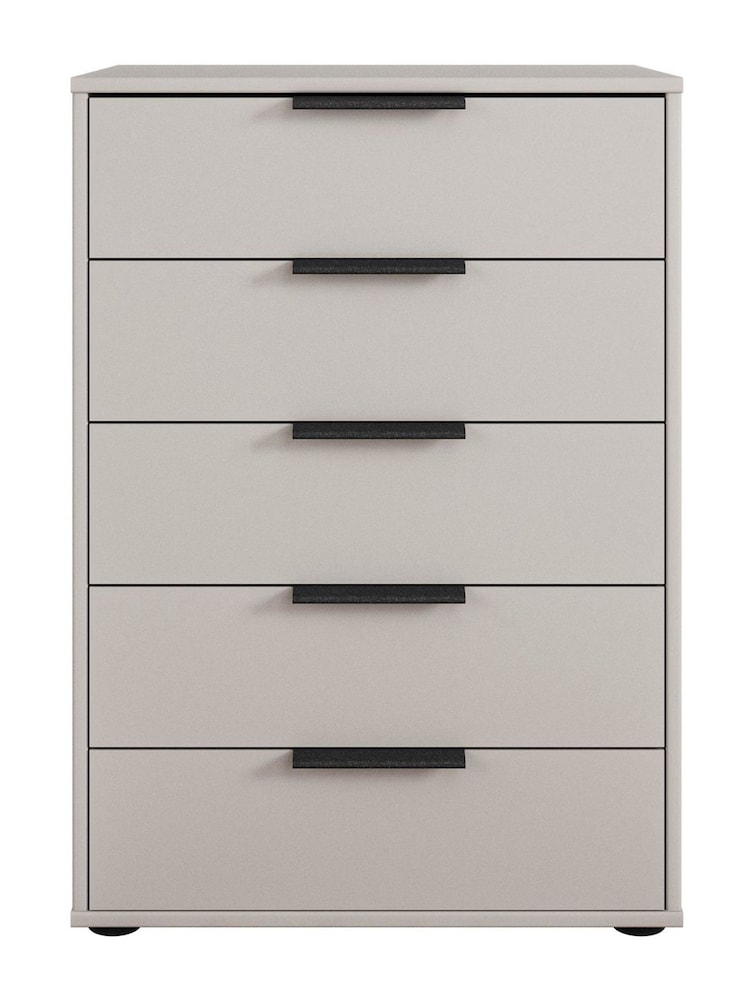 Wiemann Pebble Grey Daytona Matt 5 Drawer Chest - Image 2 of 3
