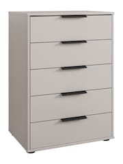Wiemann Pebble Grey Daytona Matt 5 Drawer Chest - Image 3 of 3