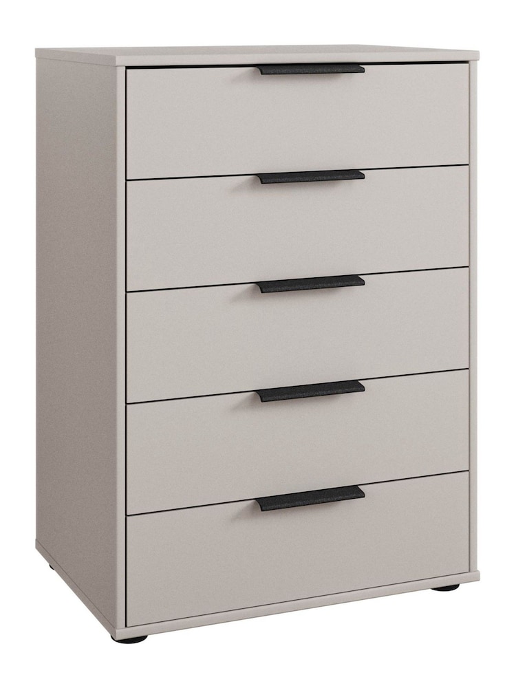 Wiemann Pebble Grey Daytona Matt 5 Drawer Chest - Image 3 of 3
