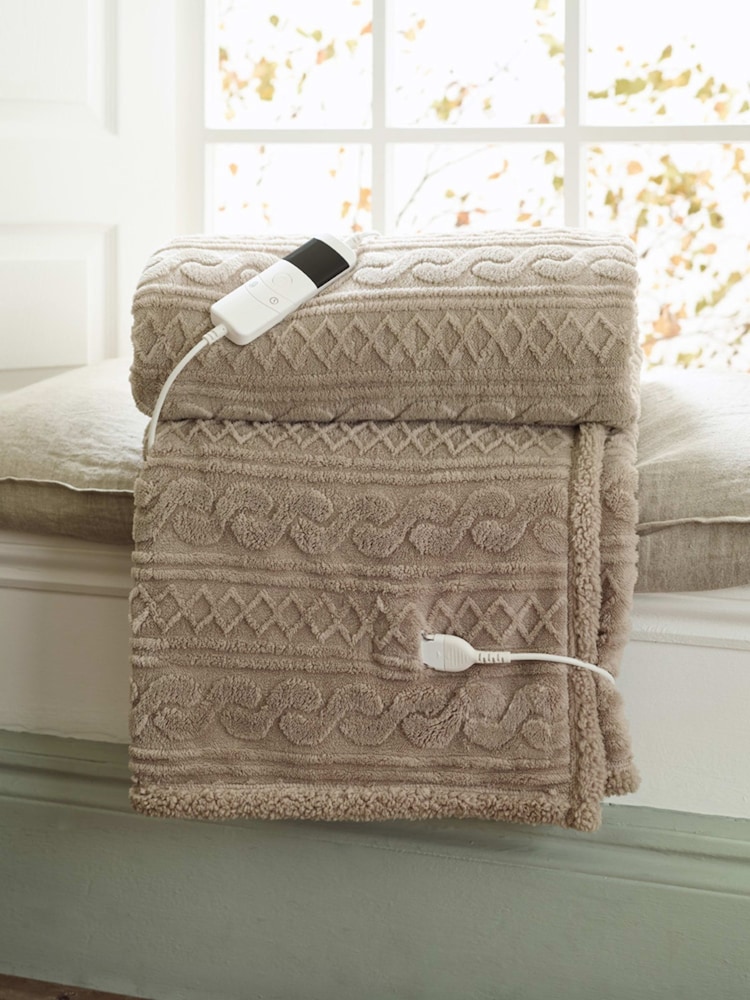 Deyongs Taupe Alnwick Throw - Image 1 of 3 Deyongs Taupe Alnwick Throw - Image 1 of 3