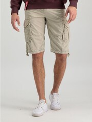 Alpha Industries 100% Cotton Bone Jet Shorts - Image 1 of 3