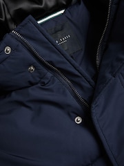 Ted Baker Blue Kinmont Short Hooded Puffer Jacket - Image 5 of 6