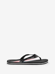 Tommy Hilfiger Black Stripe Flip Flops - Image 1 of 4