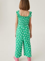 Grün - Jumpsuit aus Crinkle-Jersey mit Rüschenärmeln (3-16 Jahre) - Bild 2 von 5