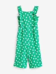 Grün - Jumpsuit aus Crinkle-Jersey mit Rüschenärmeln (3-16 Jahre) - Bild 4 von 5