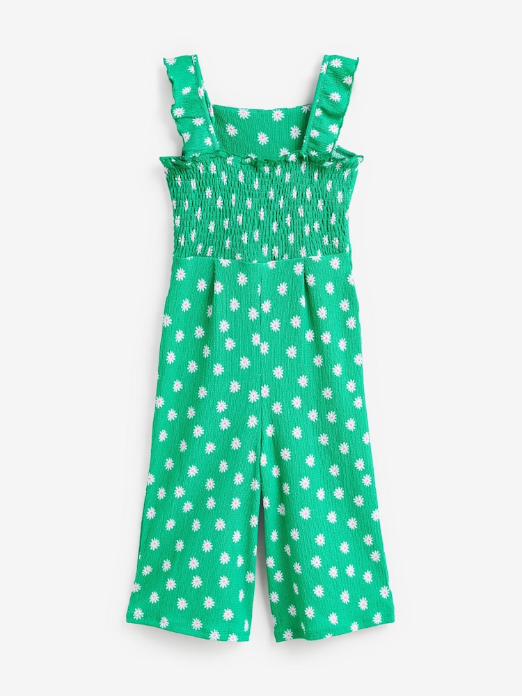 Grün - Jumpsuit aus Crinkle-Jersey mit Rüschenärmeln (3-16 Jahre) - Bild 5 von 5